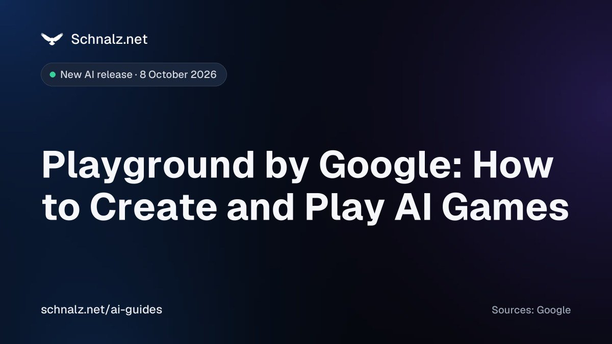 Playground by Google: How to Create and Play AI Games